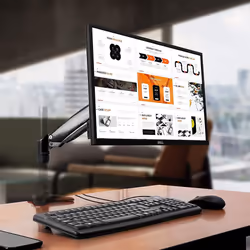 Duronic DML5S1 DM55 Spare Arm, Whole Arm with VESA Head Bracket, Compatible with All Duronic Monitor Desk Mounts in DM55 Range (black)