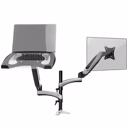 Duronic DM65L1X1 Dual Monitor Stand for 15-27