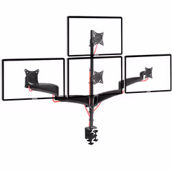 Duronic DM453VX1 Quad Monitor Stand for Four 15-27