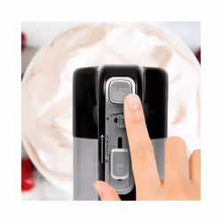 Duronic HM3 Electric Hand Mixer Set 300W | Black & Stainless Steel |Baking |Storage Stand | 5 Speed | Turbo Function | 2 Beaters | 2 Hooks