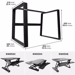Duronic DM05ST1.1 standing desk frame Black