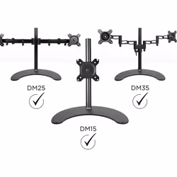 Duronic DM25D Stand for Pole, Freestanding Monitor Base, Alternative Installation Solution to Clamp or Grommet, For Duronic DM15 DM25 DM35 DM453 Poles