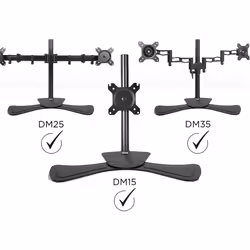 Duronic DM75 Stand for Pole, Freestanding Monitor Base, Alternative Installation Solution to Clamp or Grommet, For Duronic DM15 DM25 DM35 DM453 Poles