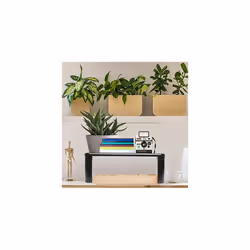 Duronic Monitor Stand Riser DM055 | Laptop and Screen Stand for Desktop | Black Wooden | Support for a TV or PC Computer Monitor | Ergonomic Offi