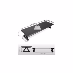Duronic Monitor Stand Riser DM06-2 | Laptop and Screen Stand for Desktop | Black MDF | Support for a TV Screen or PC Computer Monitor | Ergonomic