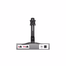 Duronic DM12D1 Monitor Arm Stand | Single PC Desk Mount | Height Adjustable | For One 17-27" Screen | Ergonomic | VESA 75/100 | Screens up to 8kg