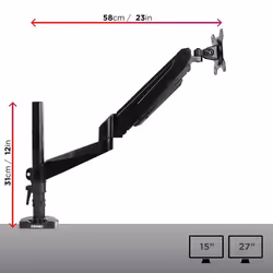 Duronic DMG51X2 Single Monitor Stand for One 15-27