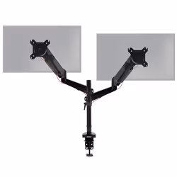 Duronic DMG52 Dual Monitor Stand for Two 15-27â PC Screens, VESA, Twin Full Motion Gas Powered Arms, Adjustable Height/Tilt ...
