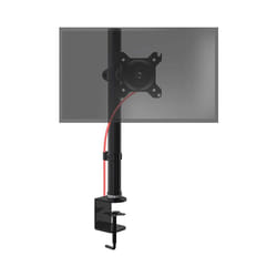 Duronic DM151X1 Single Monitor Stand for 13-32â PC Screen Up to 8KG, VESA Bracket, Ergonomic Arm with Adjustable Height/Tilt/Swivel/Rotation (Black)