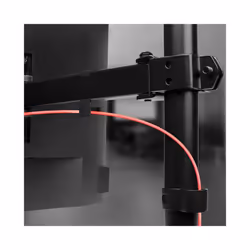 Duronic DM152 Dual Monitor Stand for Two 13-27â PC Screens Up to 8KG, VESA Bracket, Ergonomic Arm, Adjustable Height/Tilt/Swivel/Rotation (Black)