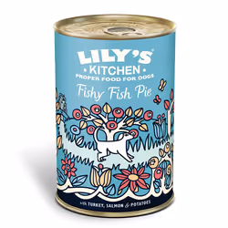 Lily's Kitchen Fishy Fish Pie with Peas, Adult, Salmon, Turkey, 400 g