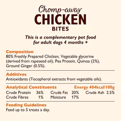 Lily's Kitchen Dog Treats Chomp-Away Chicken Bites (8 x 70 g)