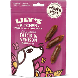 Lily's Kitchen Scrumptious Duck and Venison Sausages Dog Treat (8 x 70 g)