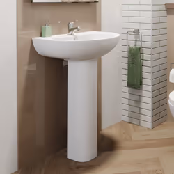 RH P Shaped Bathroom Suite Showerbath Screen Close Coupled Toilet Basin Pedestal