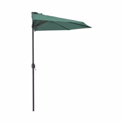 Parasol Aluminium Crank Full & Half Shade Umbrella - 2.7m HALF/BALCONY, Green
