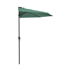 Parasol Aluminium Crank Full & Half Shade Umbrella - 2.7m HALF/BALCONY, Green