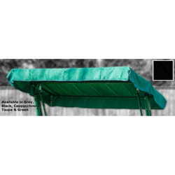 Swing Chair Canopy Replacement 2 & 3 Seater Cover - 3 Seater, Black