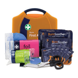 Reliance Medical Burn First Aid Kit in Orange Compact Aura Box