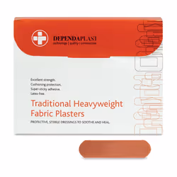 Dependaplast Fabric Plasters Heavy Weight 7.5cm x 2.5cm (BX-100)
