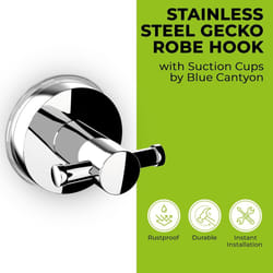 Bathroom Hook Suction Cup Fix Non Rust Stainless Steel Robe No Nail