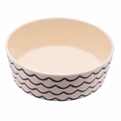 Beco Pets Printed Food & Water Bowl, Dog, Rice husk, Cornstarch, Bamboo, Mint colour, Navy, Pet combination feeder & waterer, ...
