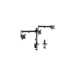 Triple Monitor Stand for 17-27" Screens, Three Screen Monitor Mount with Desk Clamp, Height Adjustable, Easy Assemble Stand with Full Tilt, Rotation &