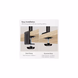 Triple Monitor Stand for 17-27" Screens, Three Screen Monitor Mount with Desk Clamp, Height Adjustable, Easy Assemble Stand with Full Tilt, Rotation &