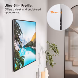 TV Wall Bracket for 37-80" Screens, Ultra-Slim TV Bracket with Spirit Level, Flat to Wall Mount, 45kg Capacity, Max VESA: 600x400mm