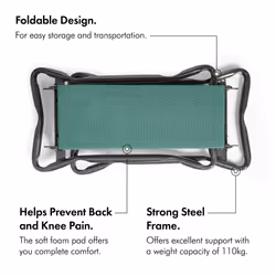 Garden Kneeler Seat with Handles and Tool Set â Folding, Lightweight, Portable, 2 in 1 Design Kneeler and Chair â Soft Foam Kneeling Pad for