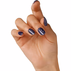 Bluesky Gel Nail Polish, Amethyst Purple Blz24, Chunky Glitter, Dark, Eggplant, Purple, Long Lasting, Chip Resistant, 10 ml (Requires Drying Under UV