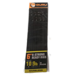 Guru 6 Inch X-Strong Barbless Ready Rigs - Size 18 - 4lb