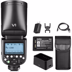 Godox V1 Round Head TTL HSS Portable Flash for Sony Cameras