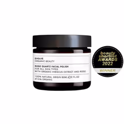 Evolve Beauty Facial Polish Face Scrub Rose Quartz Natural Exfoliator 60ml