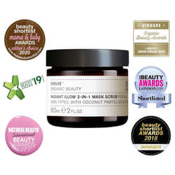 Evolve Beauty Face Mask Skin Care 2-in-1 Glow Smooths Exfoliator Scrubs 60/120ml