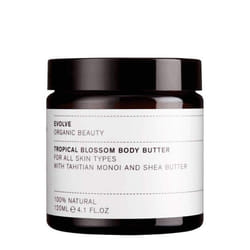 Evolve Beauty Tropical Blossom Natural Organic Body Butter Cruelty Free 120ml