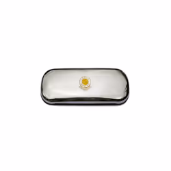 Leeds United football club polished chrome glasses case