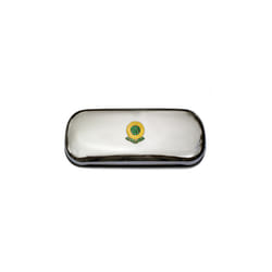 Norwich City football club polished chrome glasses case