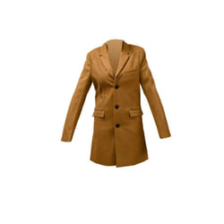 Burton Wool Mix Camel  Coat 3/4 Length - L