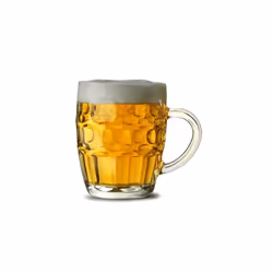 Traditional Dimple Glass Pint Tankards CE - Set of 2