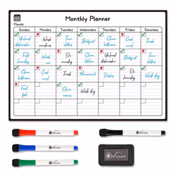Vinsani Monthly Magnetic Memo Notes Whiteboard for Home Office Task A3