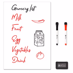 Vinsani A3 Magnetic Memo Notes Whiteboard for Home Office Task