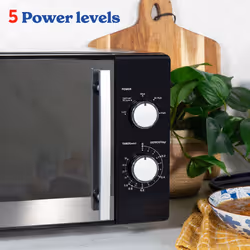 Russell Hobbs 20 Litre 800W Black Solo Manual Microwave RHM2060B