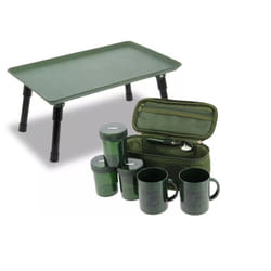 Carp Fishing Bivvy Table Heavy Duty Polypropylene Camping + Brew Kit Bag