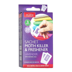 Pack of 20 Acana Moth Killer & Freshener Sachets with Lavender Fragrance