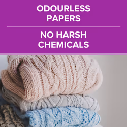 Moth Killer Papers - Pack of 10 - Fragrance - free, High Performance for Drawers & Wardrobes - Protects Clothing & Bedding - Long Lasting, Each Paper