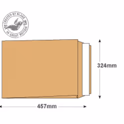 Blake Purely Packaging Gusset Pocket Peel and Seal Manilla C3 450×324×30 140gsm (Pk 125)
