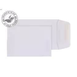 Blake Purely Everyday White Gummed Pocket 98x67mm 80gsm (Pack 1000), White, Paper, 80 g/m², 67 mm, 98 mm