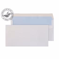 Blake Purely Everyday White Self Seal Wallet DL 110X220mm 110gsm (Pack 500), DL (110 x 220 mm), White, Paper, 110 g/m², 220 m ...