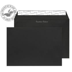 Blake Creative Colour Jet Black Peel and Seal Wallet C5 162x229mm 120gsm (Pack 500)