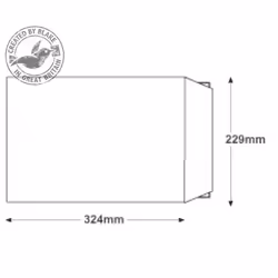 Blake Purely Packaging PDNB Board Back Pocket Peel and Seal White C4 324×229mm 120g Pk 125